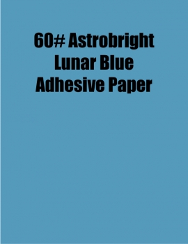 Astrobright Lunar Blue 60# Adhesive Paper, Strip-Tac Plus, Permanent, 17 x 22, 500 Sheets per Ctn