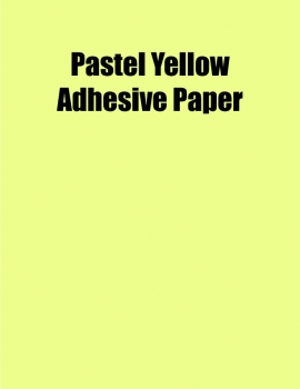 Pastel Yellow Adhesive Paper, 8.5 x 11, (1 Up), 100 Sheet Box