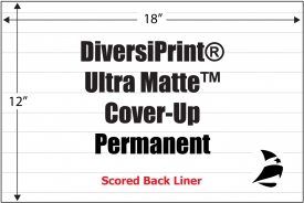 Diversiprint Ultra Matte 60# Cover-Up, 12" x 18", Permanent, Scored , 200 Sheets