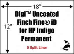Digi Uncoated Finch Fine iD, 12" x 18", Permanent, 0-Split Liner, 200 Sheets
