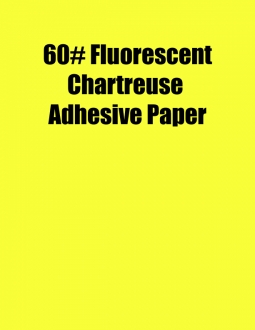 Fluorescent Chartreuse 60# Adhesive Paper, Strip-Tac Plus, Permanent, 8.5 x 11, 1,000 Sheets/Ctn