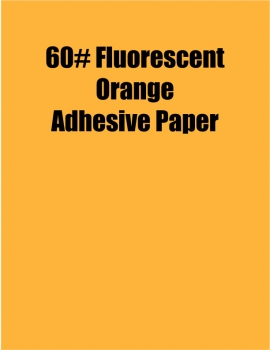 Fluorescent Orange 60# Adhesive Paper, Strip-Tac Plus, Removable, 17 x 22, 500 Sheets per Carton