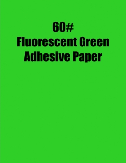 Fluorescent Green 60# Adhesive Paper, Strip-Tac Plus, Permanent, 8.5 x 11, 1,000 Sheets per Carton