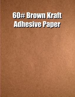 Brown Kraft 60# Adhesive Paper, Strip-Tac Plus, Permanent, 17 x 22, 500 Sheets per Carton