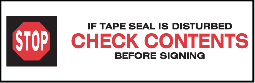 Stock Printed Tape - CHECK CONTENTS  - 2 Case Min.